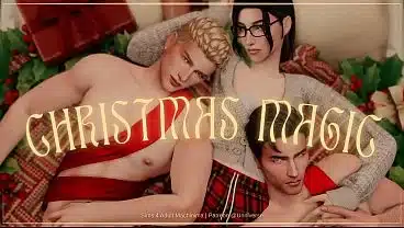 nerdy girl’s horny christmas wish comes true double penetration