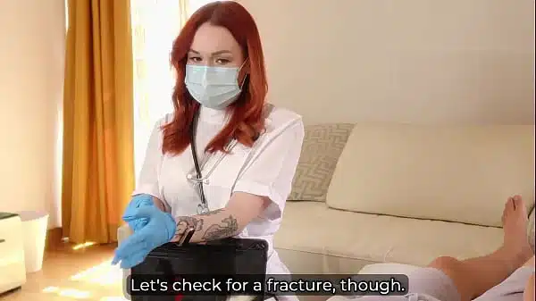Nurse’s Hot Massage Turns Into A Risky Fuck With Blue Gloves On