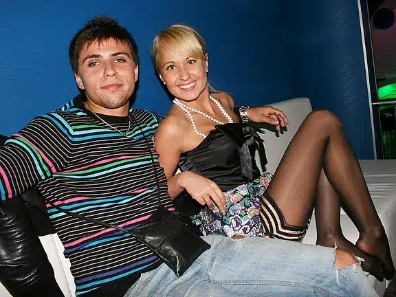 Public fuck with gf in fishnets