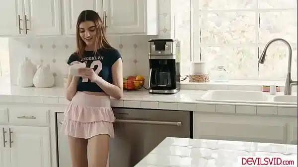 Stepdad helping teen stepdaughter orgasm