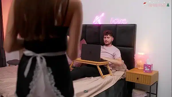 Surprised Housekeeper Learns How To Use Revolve X Vibrating Masturbator