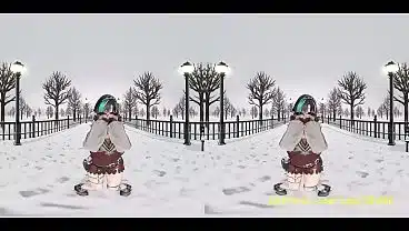 VR180 mmd Chihaya Dance 3d hololive Hentai