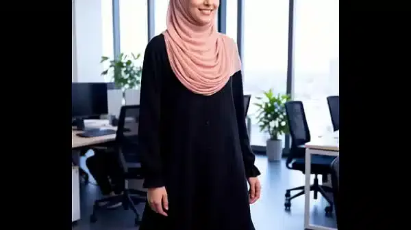 Arab girl in the office