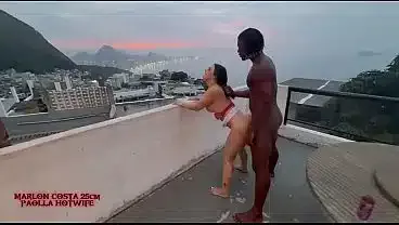 Bareback! Hotwife fucking with a big black cock