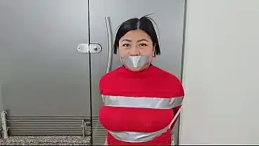 Duct tape bondage and puke