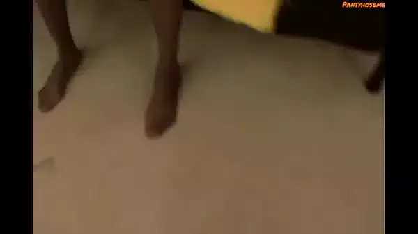 Ebony Babe Lynn Has Pantyhose Audtion and Ends Up Sucking and Fucking