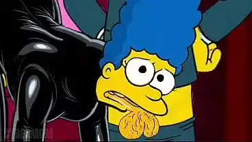 Housewife Marge in a Black Latex Catsuit Fucks Her Husband’s Old Boss. Marge Simpson Fetish Compilation Cartoon. Cuckold. Slapping Ass