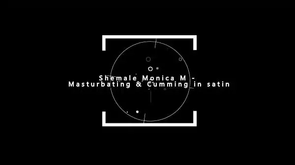 Shemale Monica M – Masturbating & Cumming in Satin