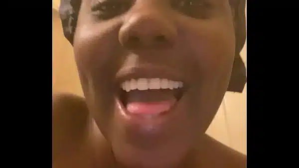 Shower – young ebony showing off the sexual goods