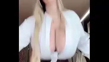 The secretary came to the interview with huge natural tits and wants hot sex with a wet pussy, are you ready to fuck??