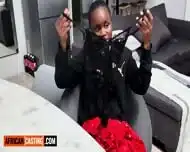 Thick Big Tits Black Teen Rides White Cock POV In Interracial Casting Call