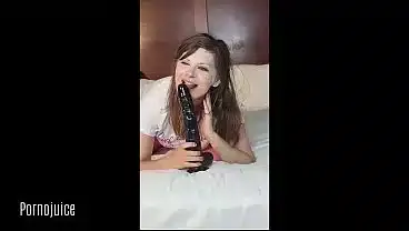 Two BBC dildos punish Alessandra Noir lily white throat