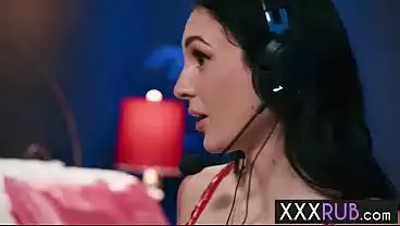 Would you give up gaming for passion lesbian sex with babe Casey Calvert?