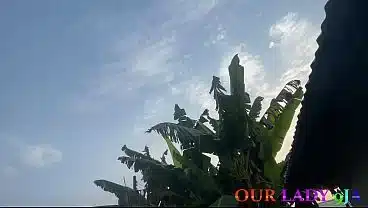 A Playful Day With My Ebony Horny Neighbor Outside The House