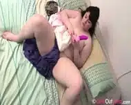 Chubby Brunette Fucks Her Hairy Cunt With Dildo