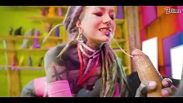 Monster COCK BUTT reaming greedy trippy HIPPIE bitch