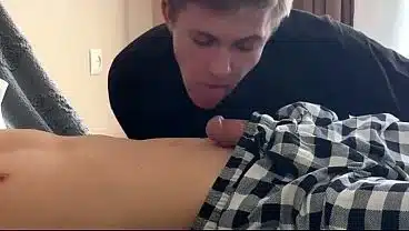 No67 I woke up my friend with a hot blowjob, then fucked him and came. Part 1