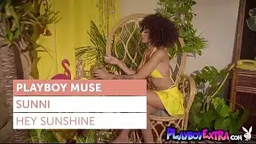 Smoking hot busty ebony teen bunny Sunni introducing her juicy dark pussy