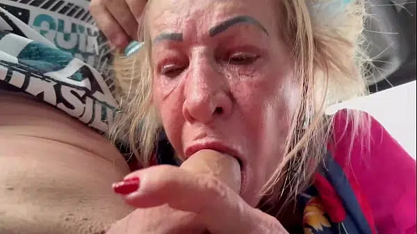 tattooed granny picked up for hard anal