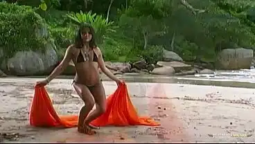 The attractive brunette loves having anal sex on the beach with her naughty partner