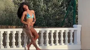 I Fuck My Black Stepsister in the Pool and She Swallows All My Cum – Freaky Maria
