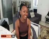 Tight Pussy Ebony Teen Railed Rough POV By Big White Cock In Couch Casting