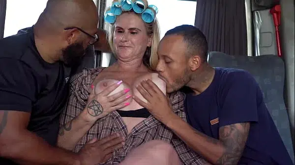 busty mature picked up for anal groupsex