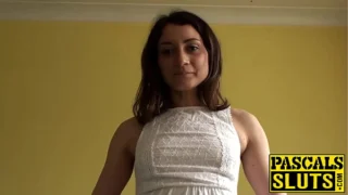 Cute Brunette Chick Valentina Bianco Playing With Her Pussy