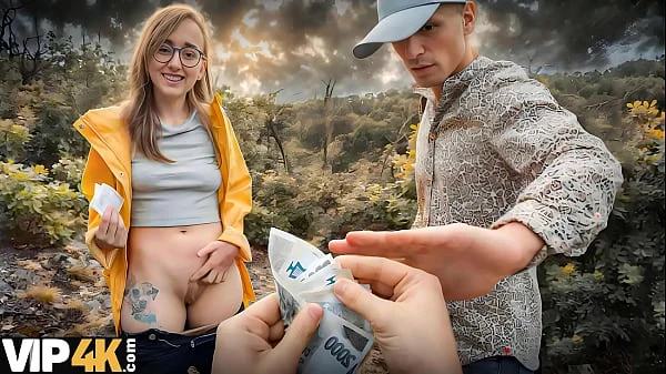 HUNT4K. Emejota sucked a dick and kissed her BF after