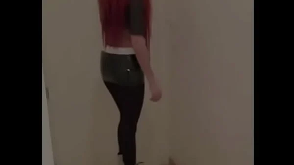 Milf in latex outfit, stockings, and heels