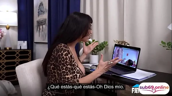 My stepsister is a porn star, and my stepmom wants to fuck me when she watches her videos.