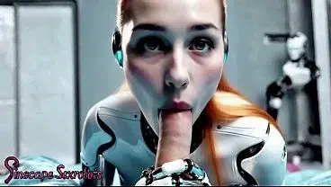 POV Fembot Blowjob: Robotic Lips Devouring Your Cock Up Close