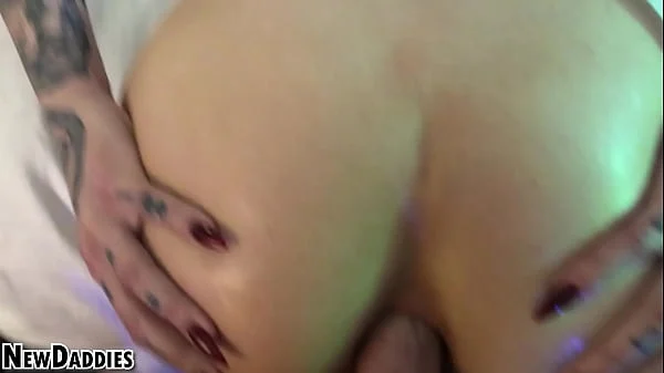 POV Goth Emo Aurora Anarchy Rough Anal Gape Fart, Lube Squirt