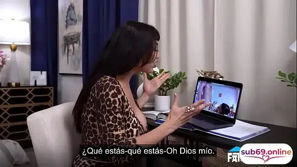 My stepsister is a porn star, and my stepmom wants to fuck me when she watches her videos.