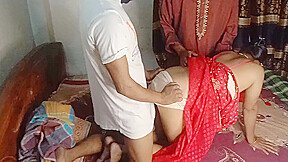 Newest Threesome Desi My Husbands Stepfather First Night Fucked Doggystyle Best Newly Married Wife With Husbands Stepfather Night Blowjo