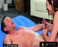 NURU MASSAGE – Cutie Andi Rose Takes A Big Dick In Her Pussy During Her 1st Nuru