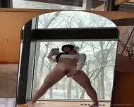 Playing With Dildo In Winter Real couple homemade