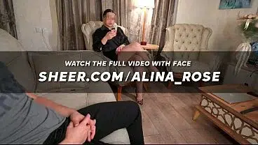 Pulled Out A Dick in Front of Friend’s Hot Wife In Pantyhose