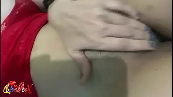 Red Lingerie Masturbation – My Colombian Moans and Fingers Her Wet Pussy – ColomPerX