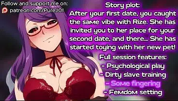 Rize from Tokyo Ghoul shapes her new filthy puppy (Fingering JOI)