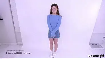 Super cute teen brunette gets fucked at a modeling audition