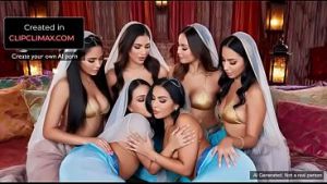 AI Generated Arabian Harem Girls Seduce Their Master – Group Blowjob & Hard Fuck