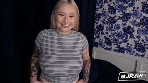 BJRAW Naturally busty Hadley Haze gets a big facial