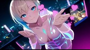 Netrunner Gets Fucked In Neon City