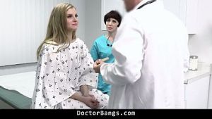 Teen Begging the Doctor and Nurse to Keep Her Pregnancy Test Results Secret – Doctorbangs