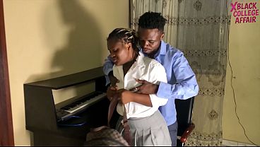 AFRICAN BOY WANTS TO SUCK SCHOOL GIRL LOVELY NIPPLES AND FUCK HER BEFORE HE CAN ASSIST HER DO HER ASSIGNMENT. 4K