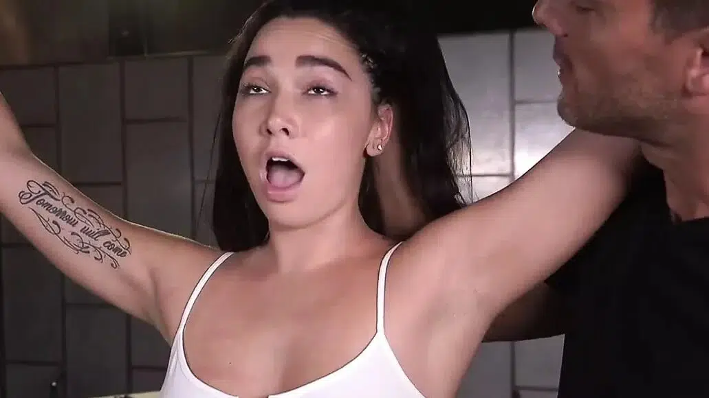 Brunette in Bondage Begs and Pleas to Cum