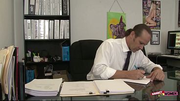 Businessman found a bunch of dildos for a redhead in exchange for a blowjob