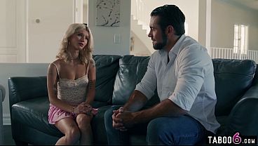 Deceiving stepdad fucks his stepsons petite teen GF after a lie