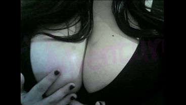 hotwife otaku nerdy Watching Hentai while playing with her Big Tits #3